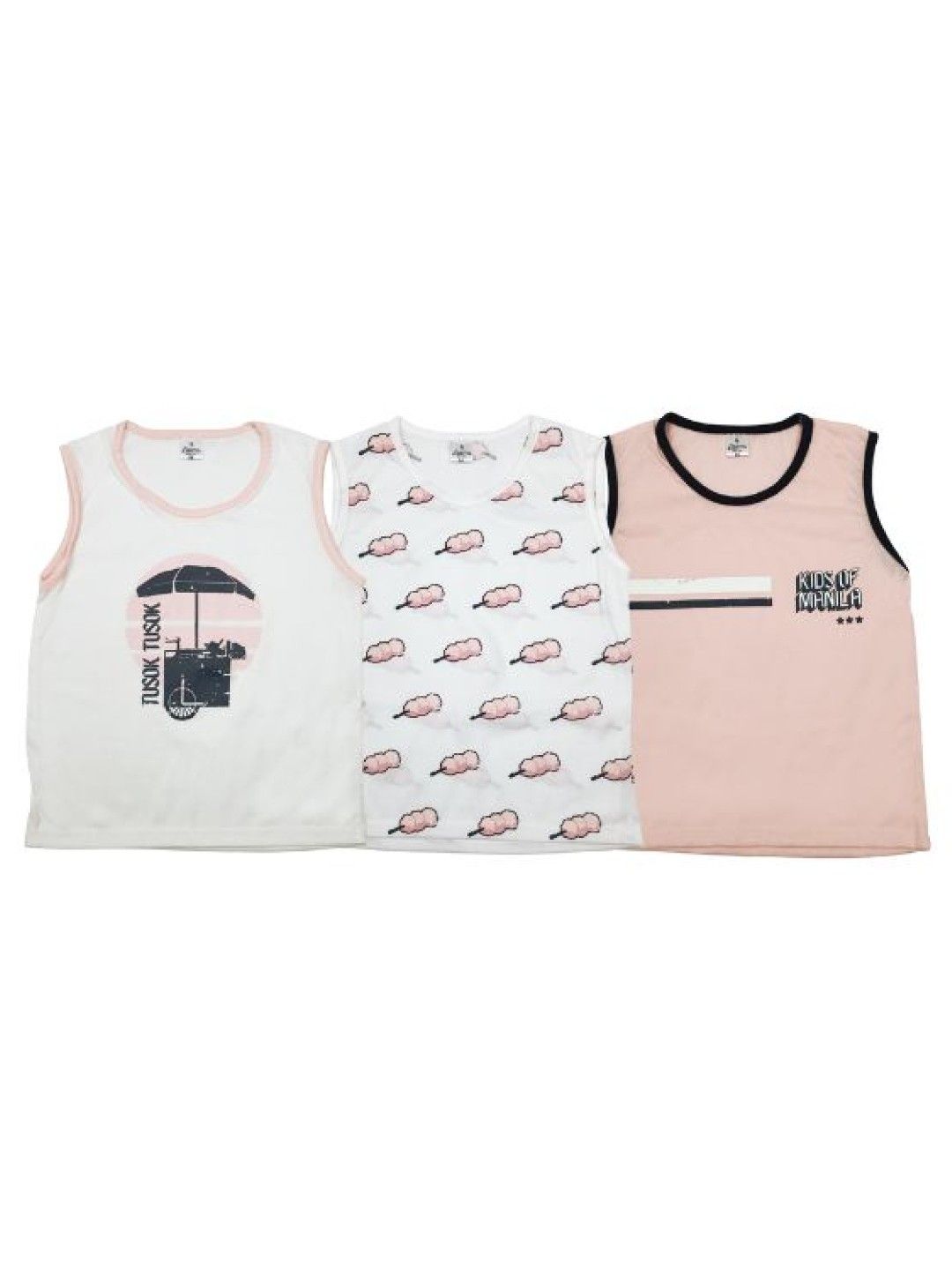 Looms Kids 3 pcs. Girls Sando - Pinoy Streat Collection (No Color- Image 1)