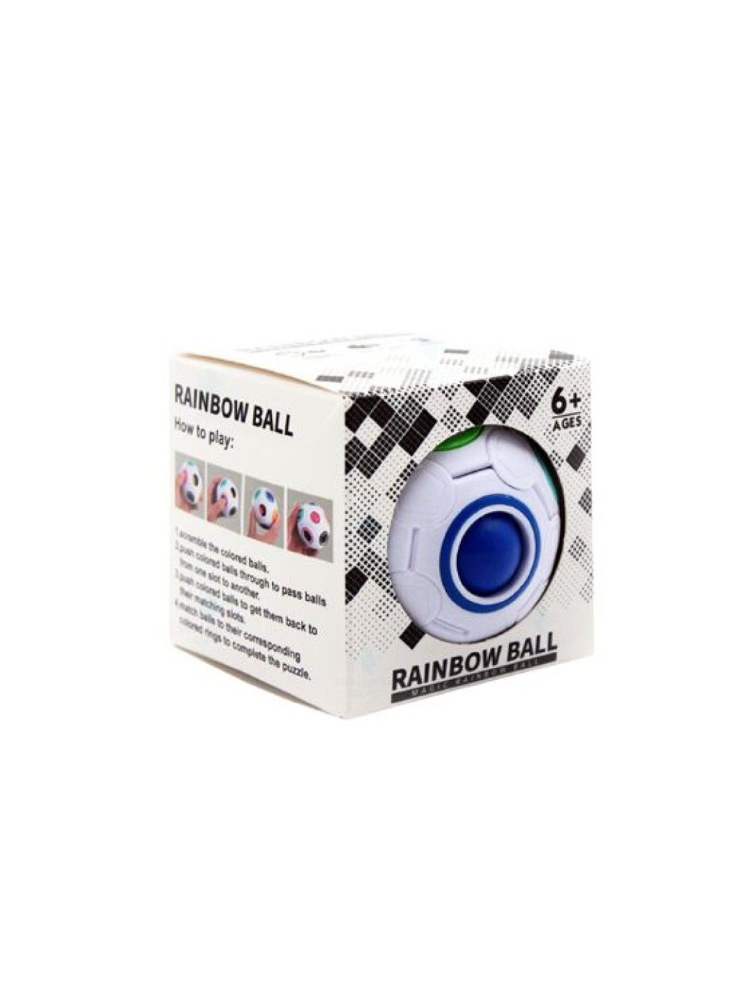 Healthcare Depot Rainbow Fidget Ball (White with spinner- Image 3)