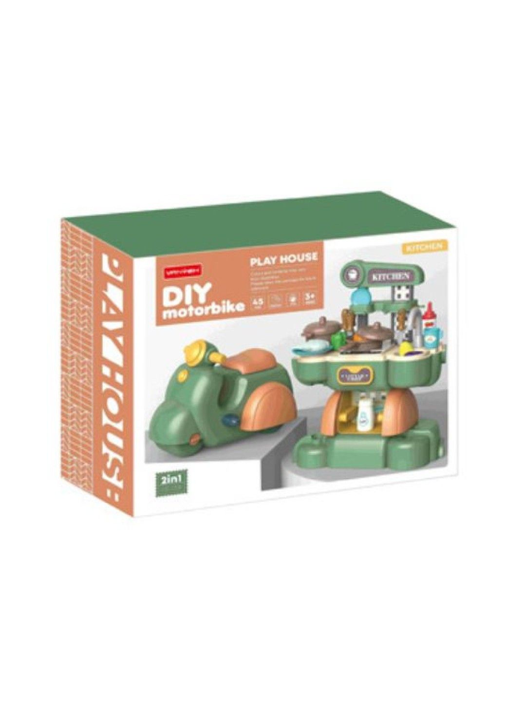 Vanyeh 2-in-1 Motorbike Playset (Kitchen- Image 1)