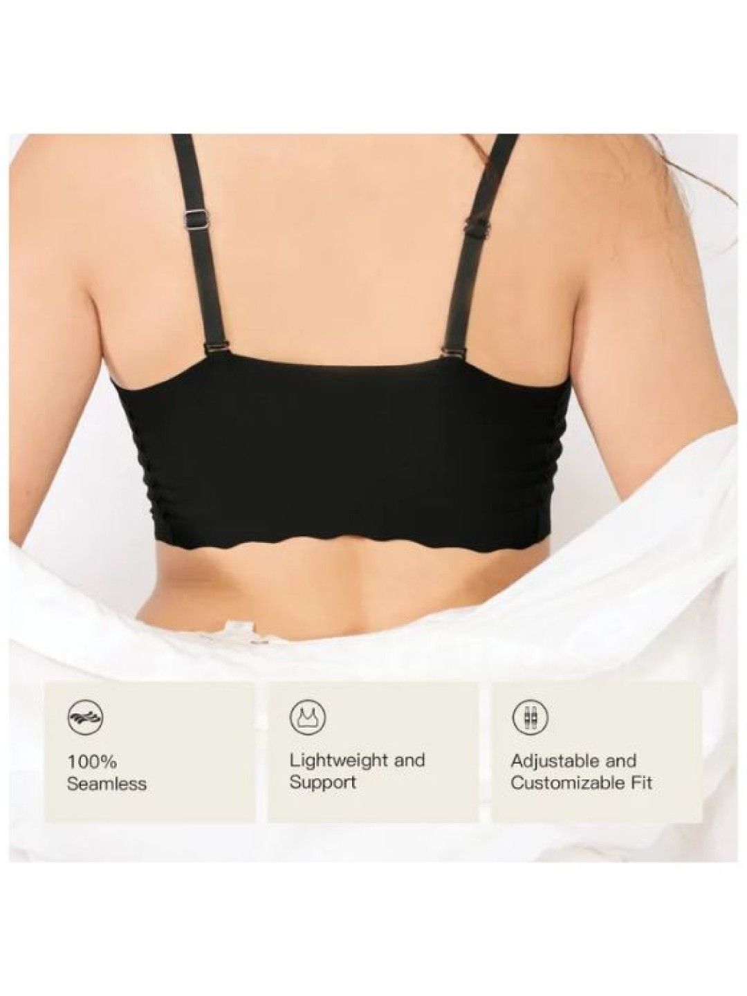 ecora 24H Comfort Straps Seamless Wireless (Black- Image 4)