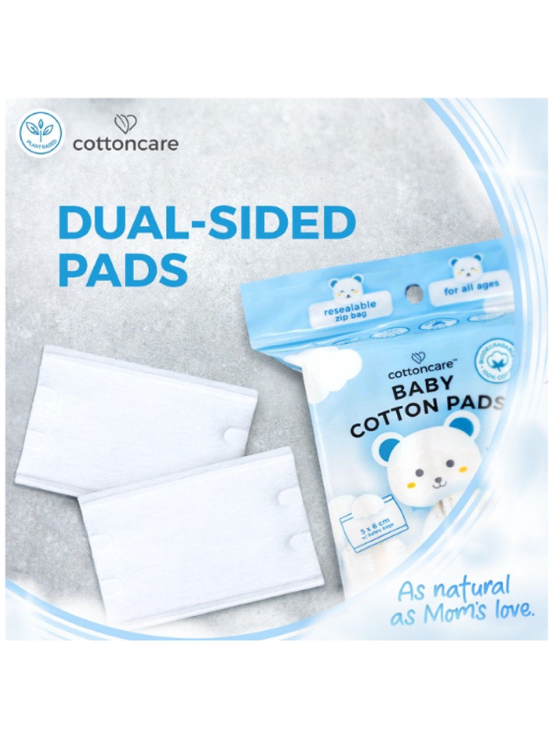 Cotton Central™ Cottoncare™ Premium Baby Cotton Pads (100 pads) (No Color- Image 3)