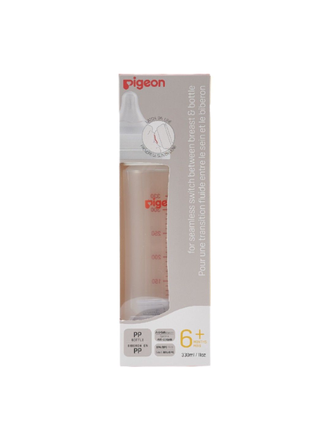 Pigeon Peristaltic Plus Wideneck Bottle (330ml) (No Color- Image 1)