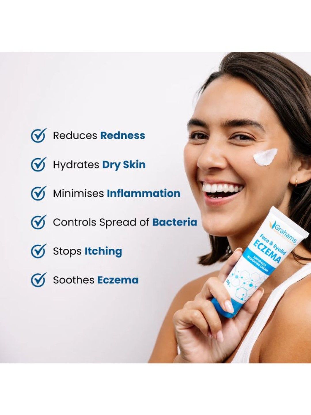 Grahams Natural Face & Eyelid Eczema Cream (100g) (No Color- Image 3)