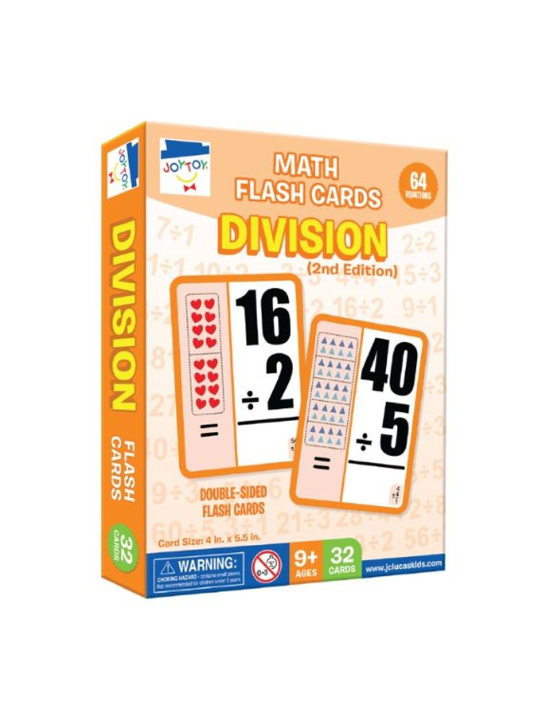 Joytoy Math Flash Cards - Division  (2nd Edition) (No Color- Image 1)
