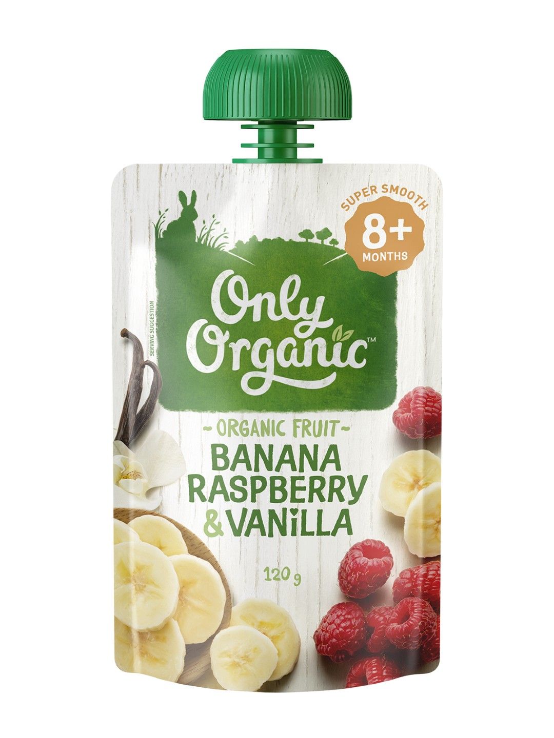 Only Organic Banana, Raspberry & Vanilla (120g)