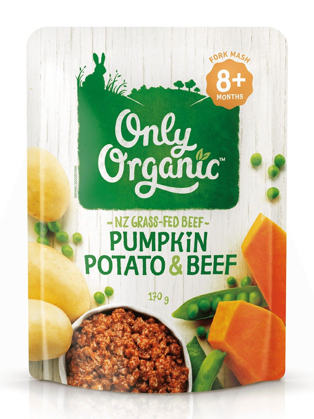 Only Organic Pumpkin, Potato & Beef (170g)