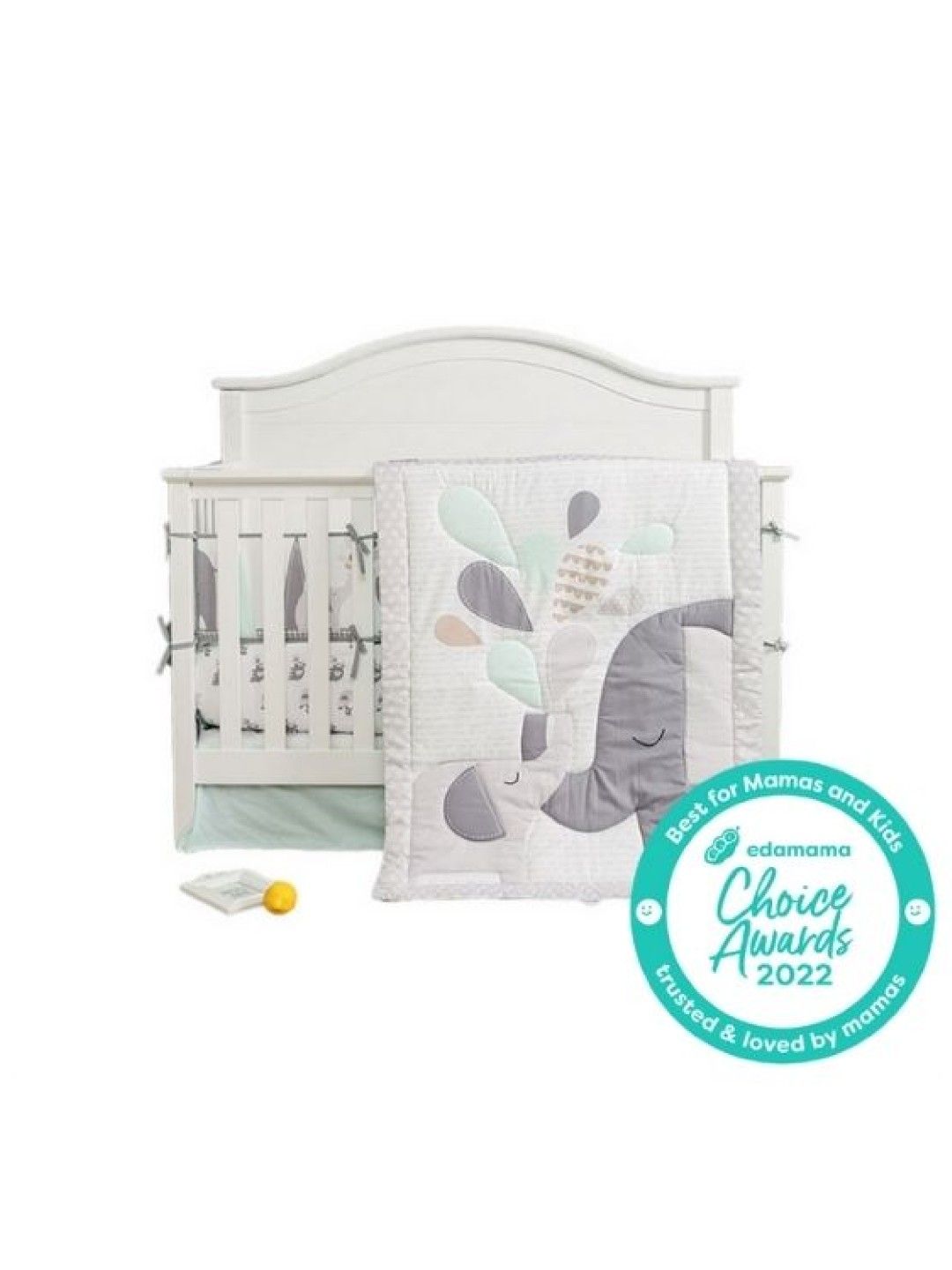 Juju Nursery Elephant Love 7-Piece Crib Bedding Set