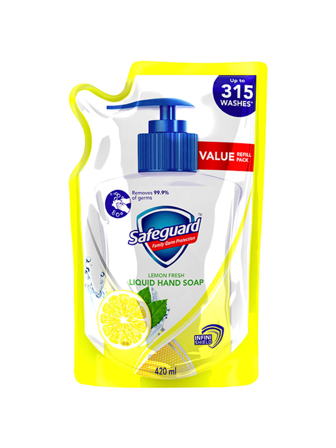 Safeguard Liquid Hand Soap Lemon Fresh Refill (420ml)