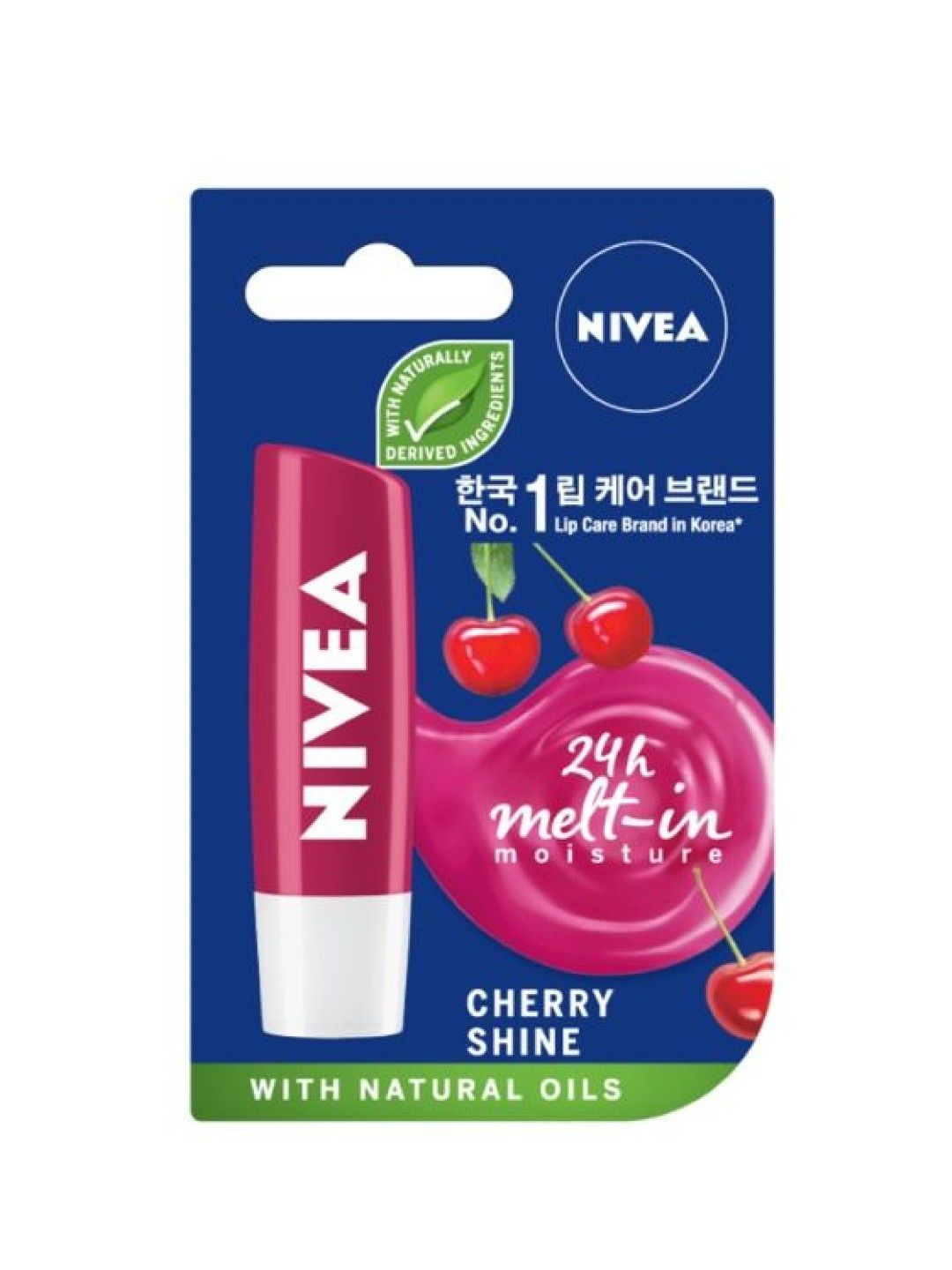 NIVEA Lip Care Cherry Shine Lip Balm, 5.5ml (No Color- Image 1)