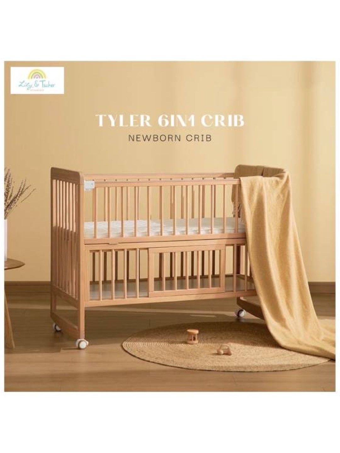 Lily and Tucker Tyler Crib (Natural- Image 2)