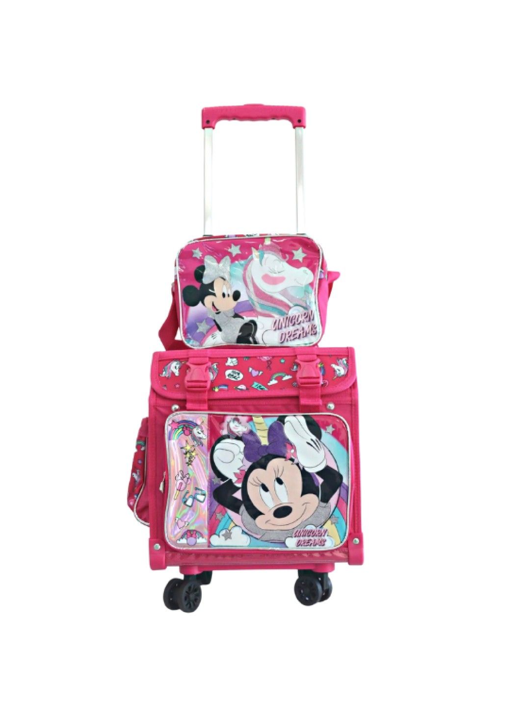 Disney Minnie Mouse House Type School Trolley Set (Pink- Image 1)