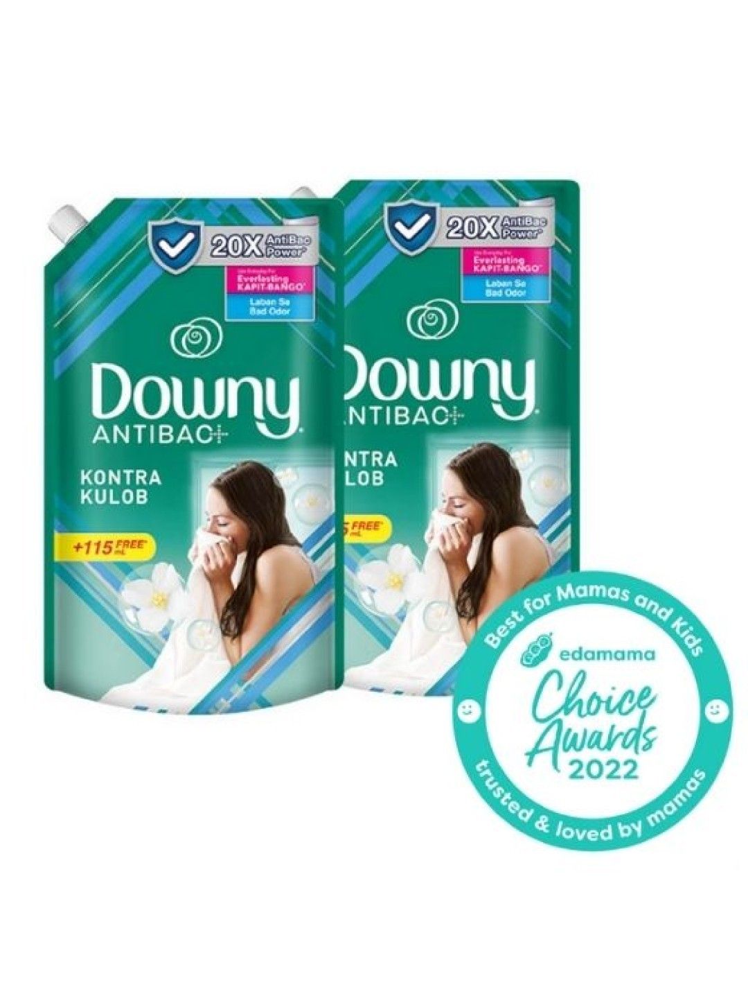 Downy Kontra Kulob Liquid Laundry Fabric Enhancer 2-Pack Refill (1.38L) (No Color- Image 1)