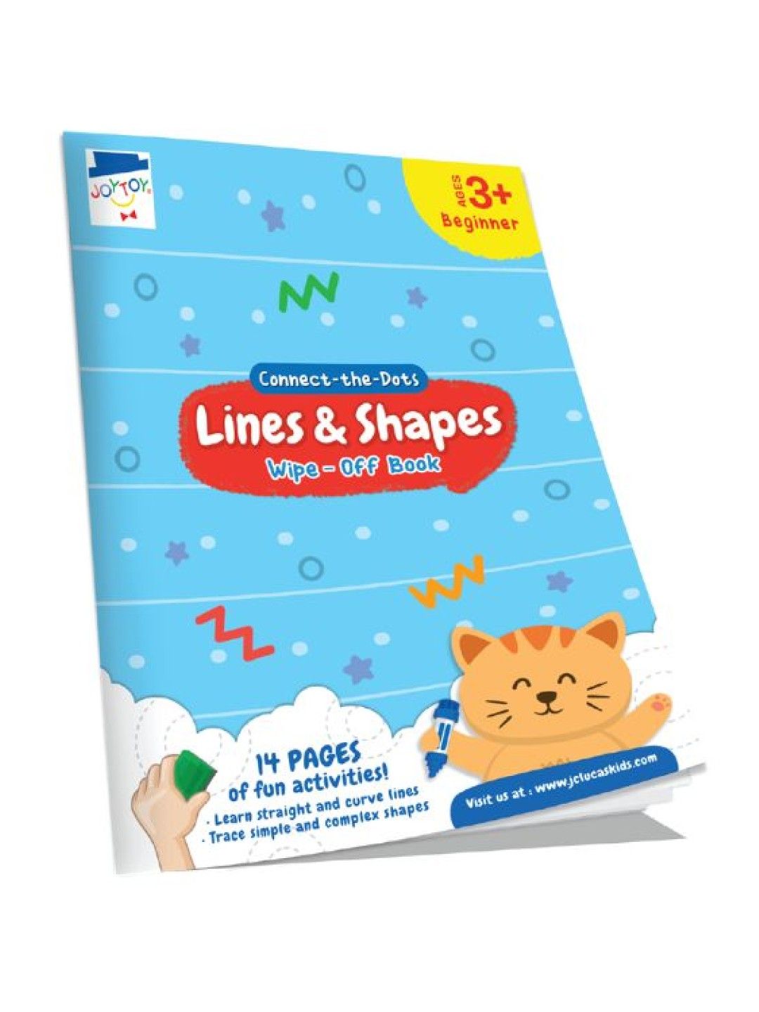 Joytoy Connect the Dots Lines & Shapes Wipe-off Book