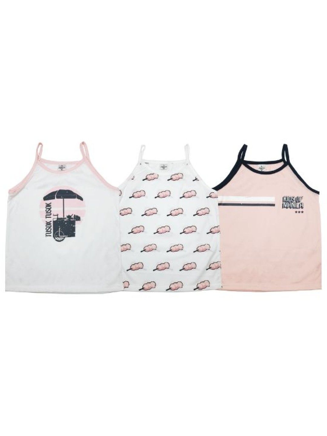 Looms Kids 3 pcs. Girls Strap Sando - Pinoy Streat Collection