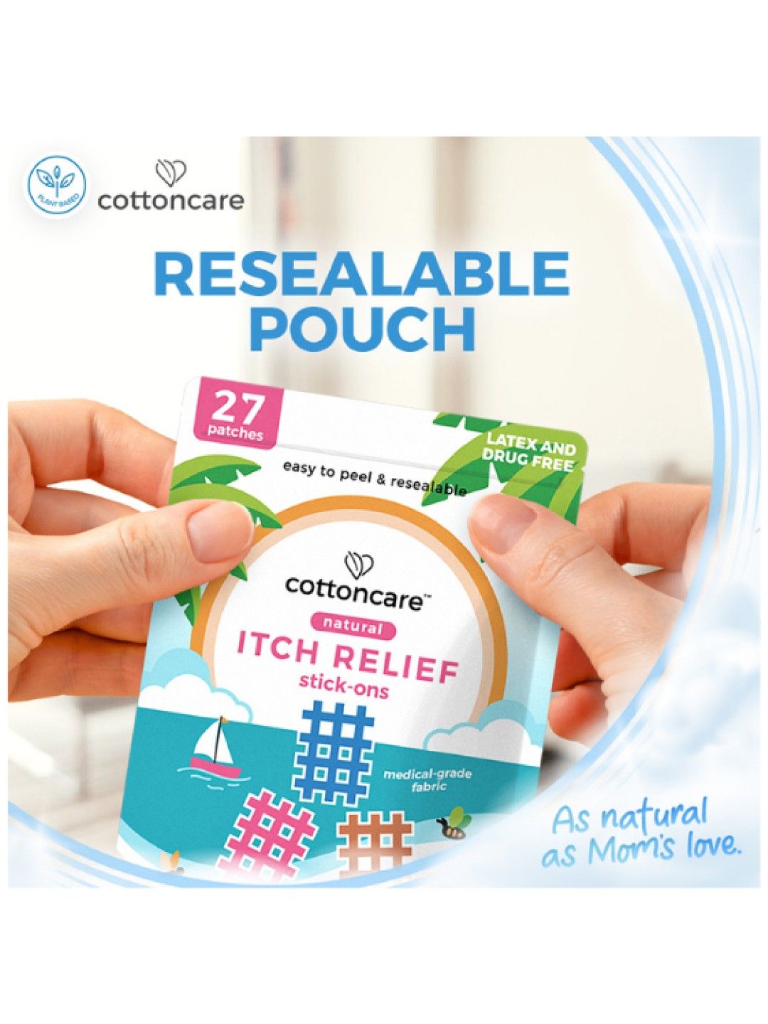 Cotton Central™ Cottoncare™ Natural Itch Relief Stick-Ons (27 patches) (No Color- Image 4)