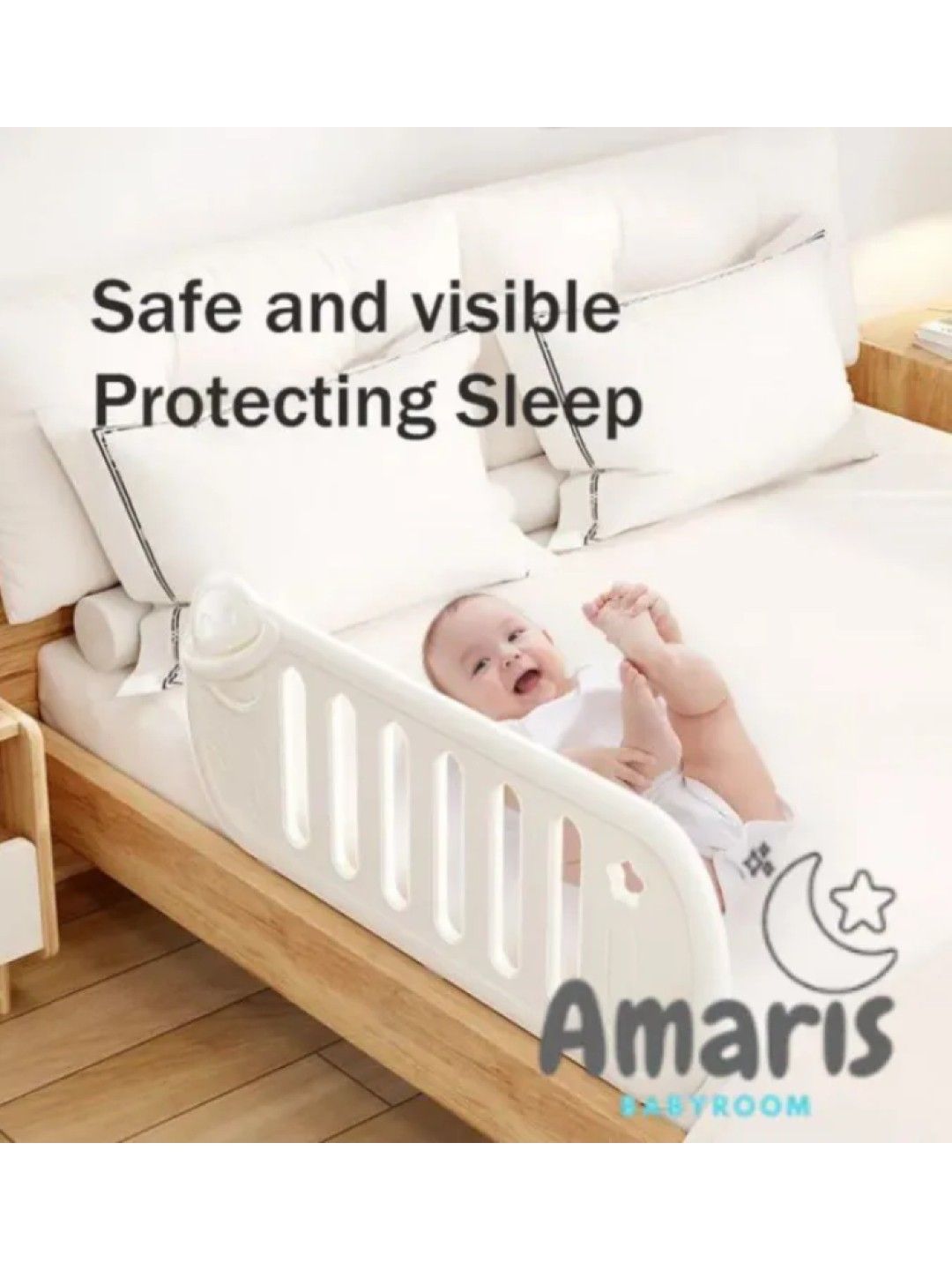 QT Hub Amaris Bed Safety Guard Rail - Cloud (No Color- Image 3)