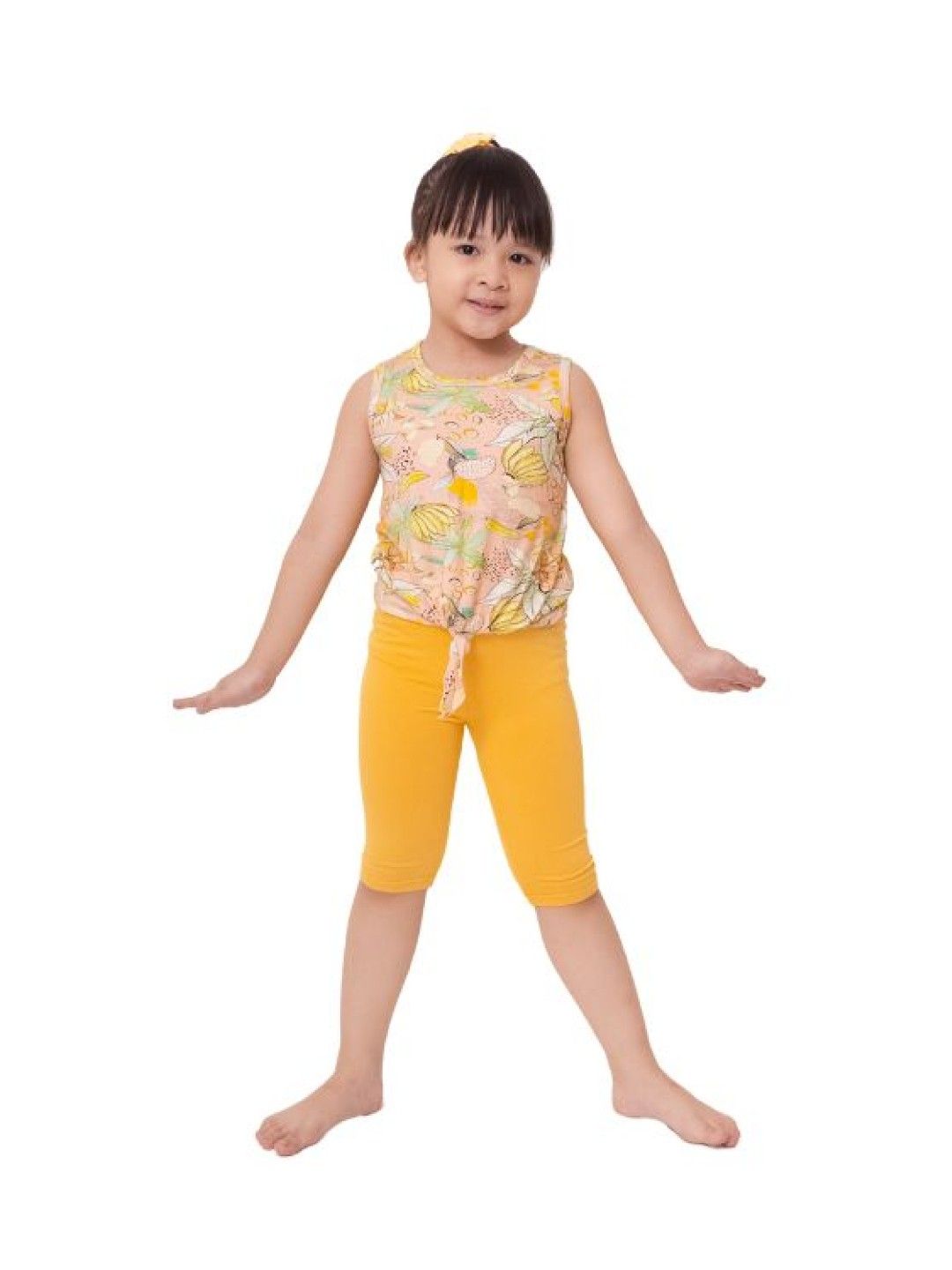 bean fashion Alessa Lanot Playwear Saging Swirl Sleeveless with Plain Capri Leggings (Multicolor- Image 1)