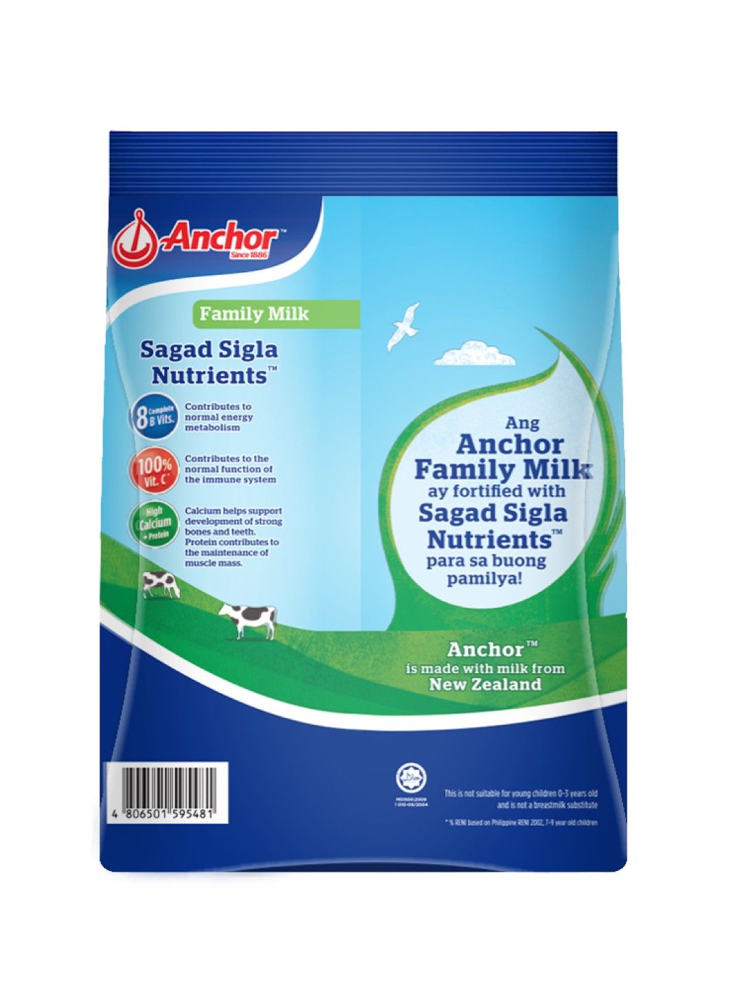 Anchor Anchor Family Milk Powder Plain (900g) (No Color- Image 2)