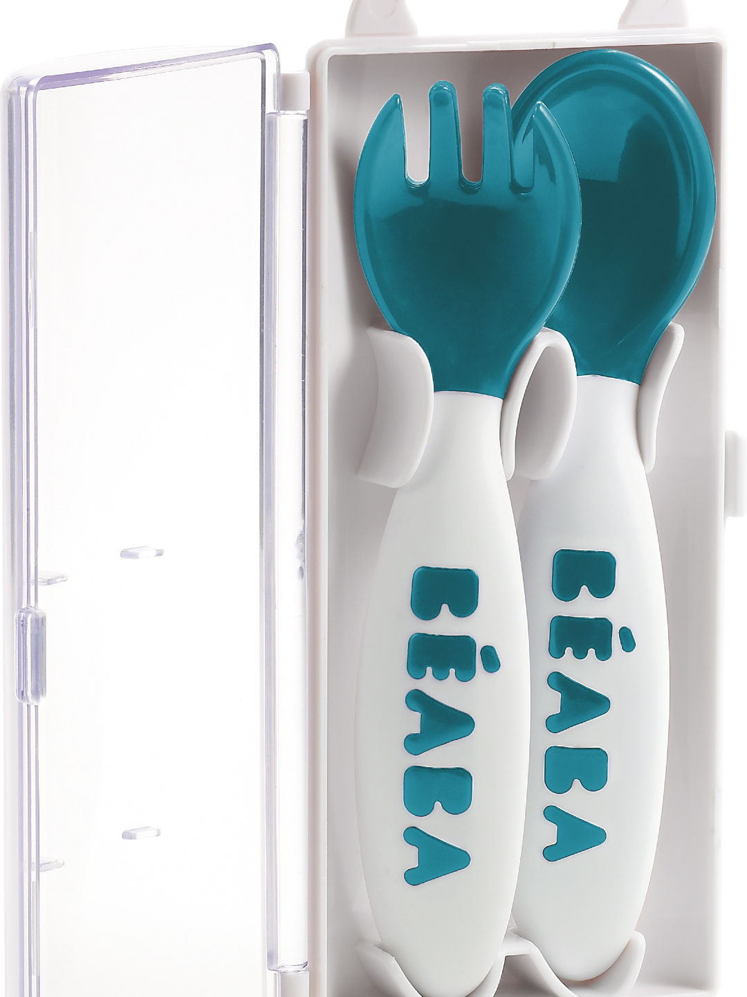 Beaba Training Fork & Spoon Set 2nd age (Blue- Image 2)