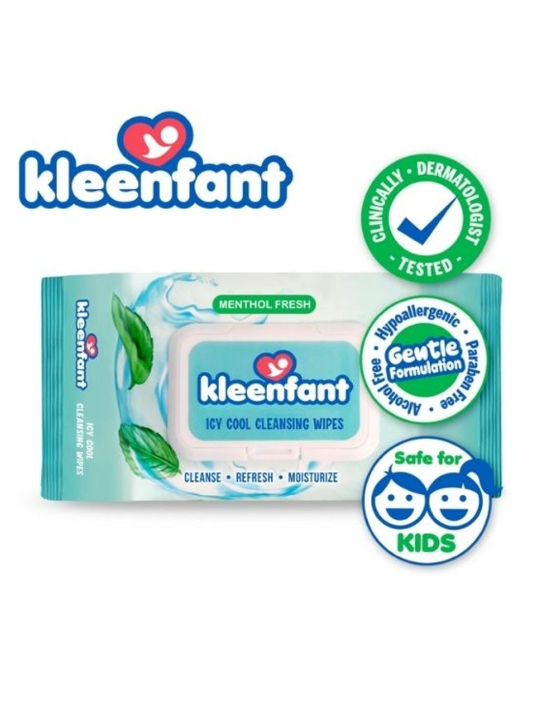 Kleenfant Menthol Fresh Icy Cool Cleansing Wipes (95s) (No Color- Image 3)