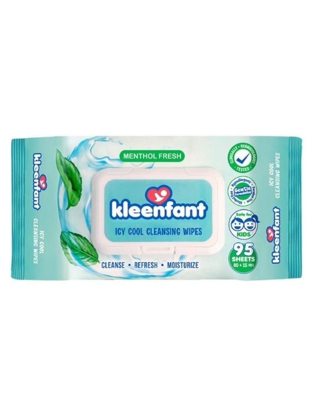 Kleenfant Menthol Fresh Icy Cool Cleansing Wipes (95s) (No Color- Image 1)