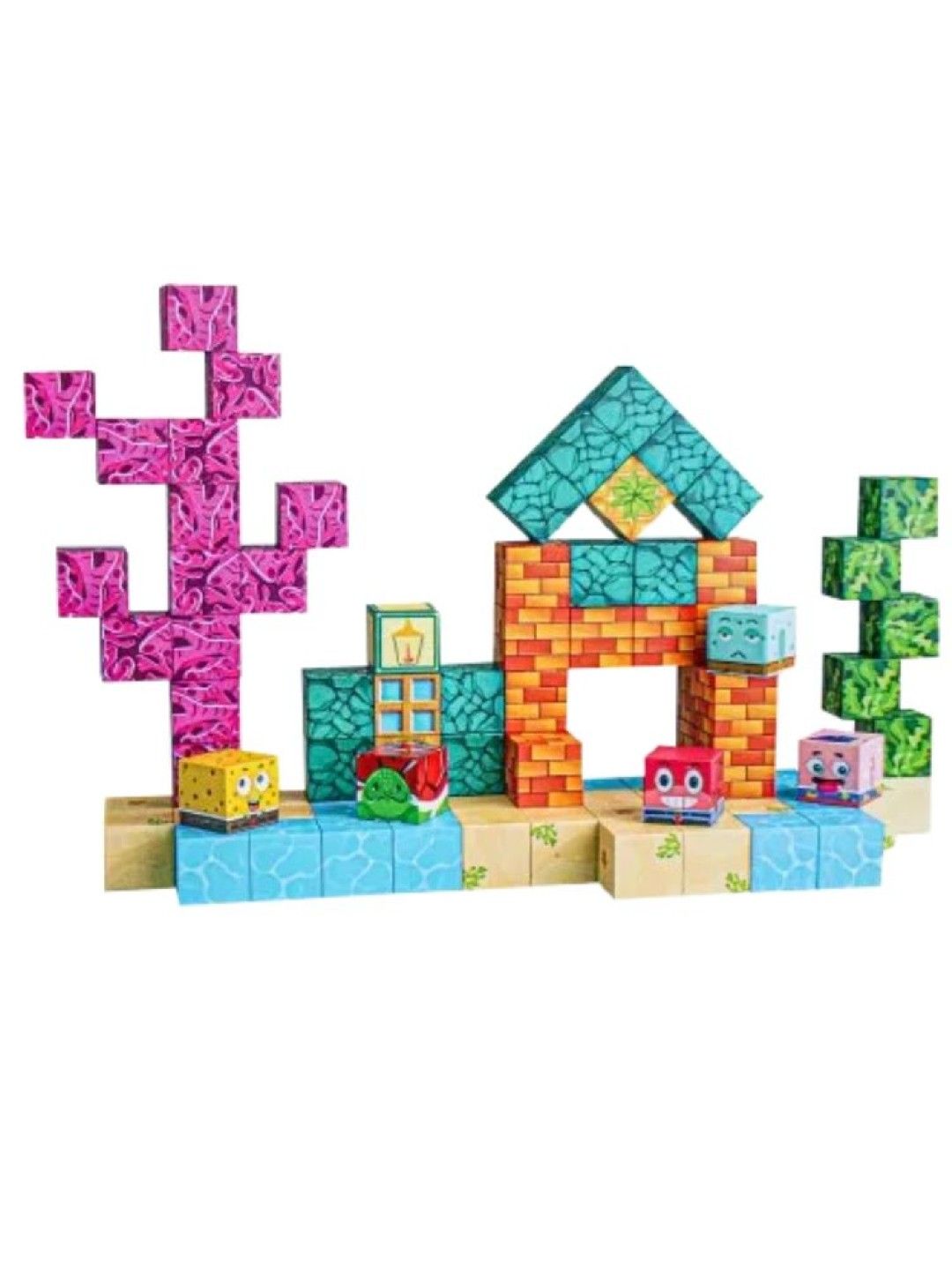 Magnetic Blocks Magnetic Building Blocks Educational Puzzle Toy Underwater Theme 96pcs. (No Color- Image 3)
