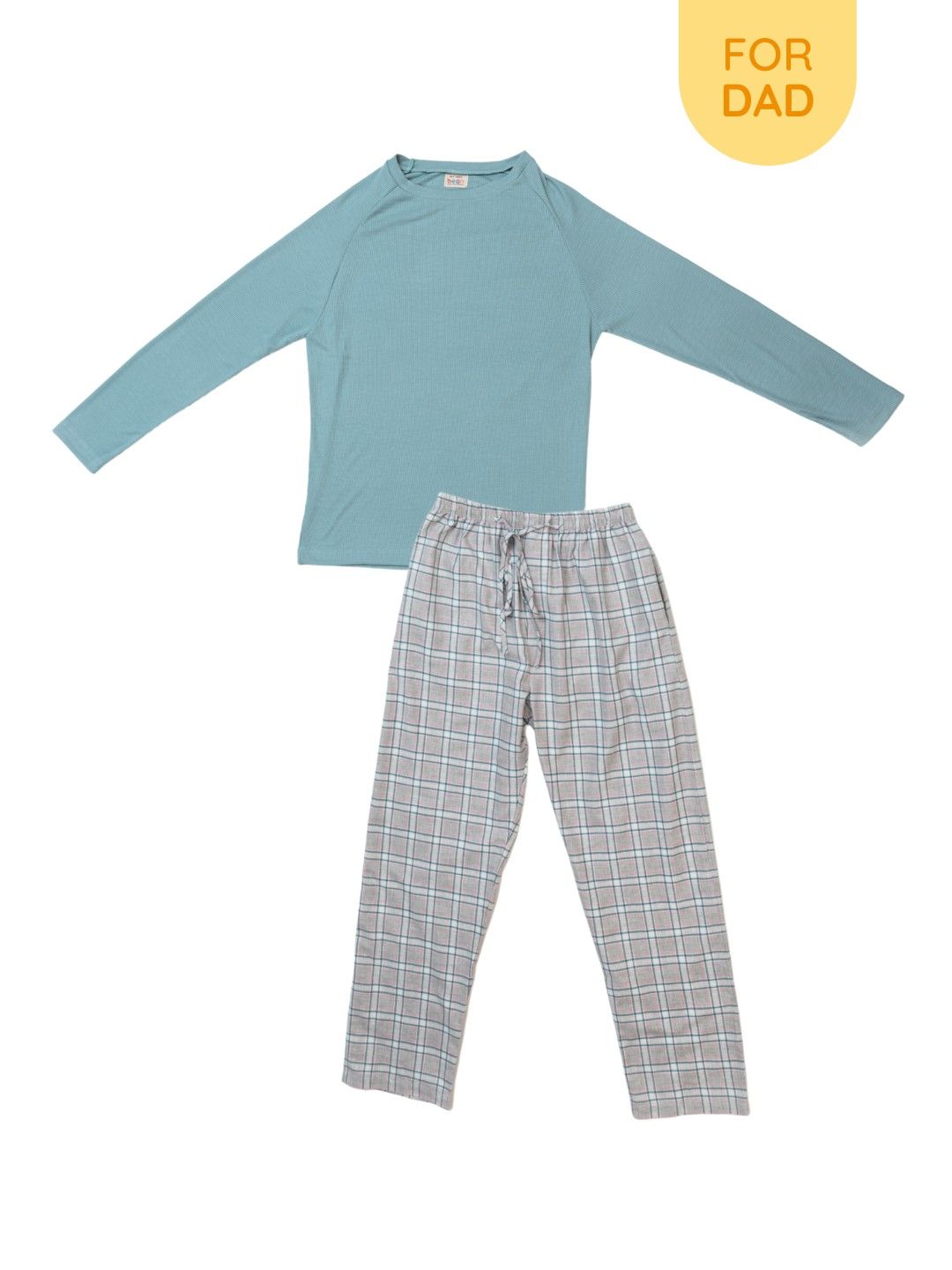 bean fashion Plaid Sleep Pajama Set for Dad