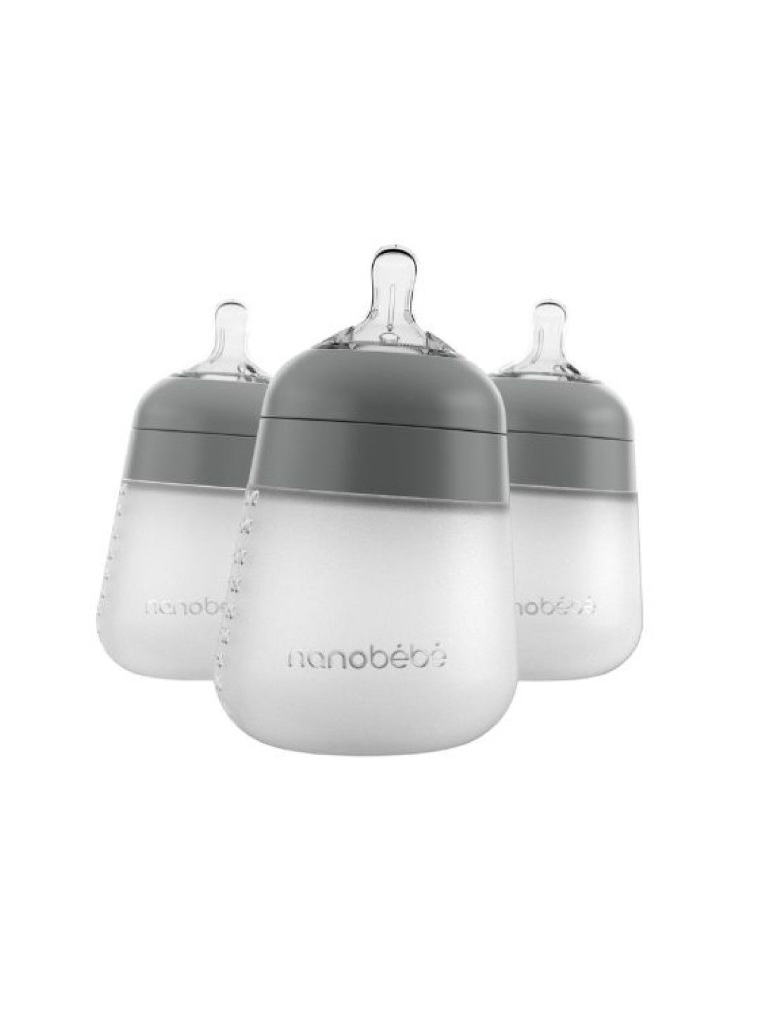 Nanobèbè Silicone Bottle (9 oz, 270 ml) (Bundle of 3) (Gray- Image 1)