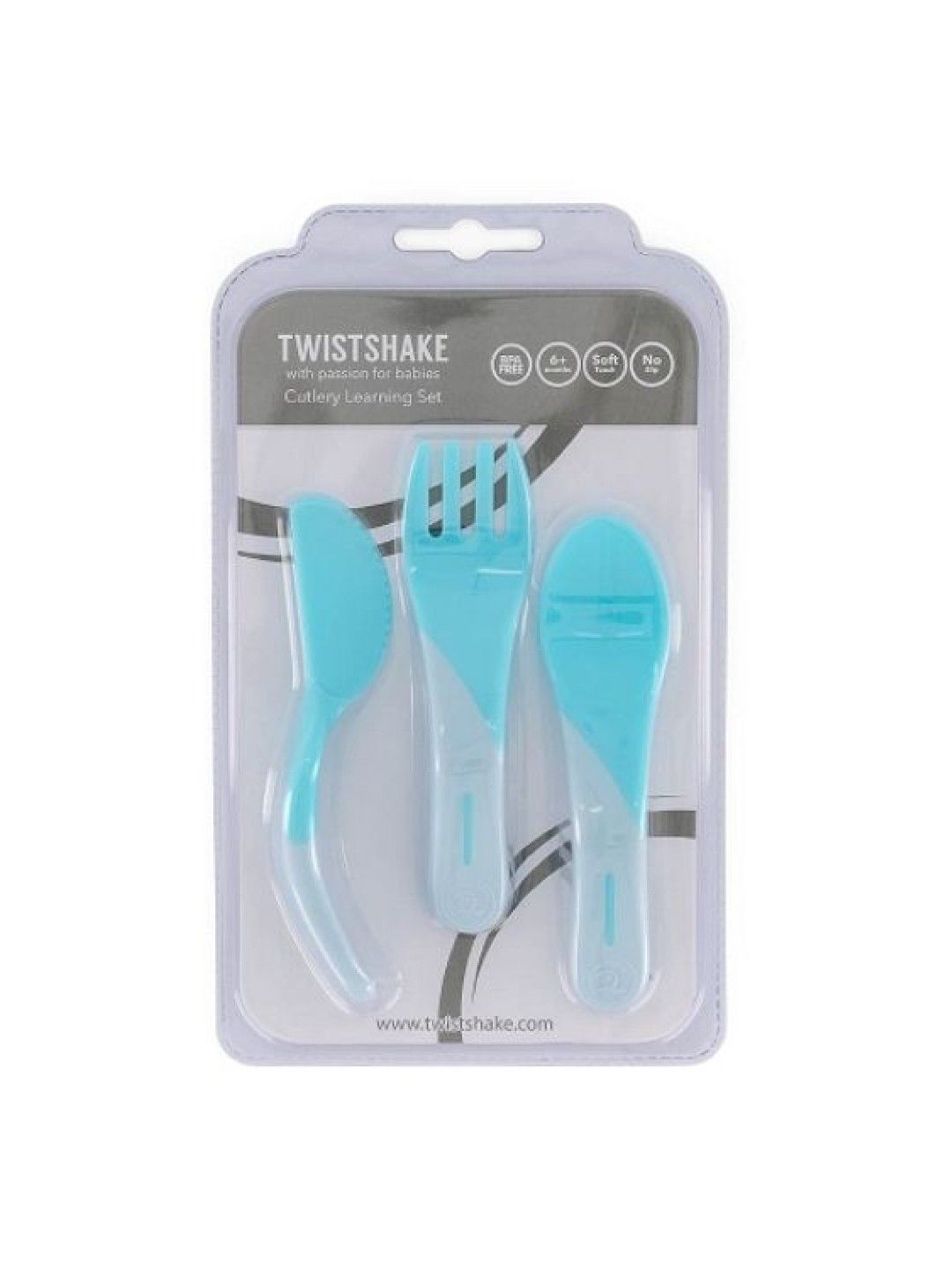 Twistshake Learn Cutlery (Pastel Blue- Image 2)