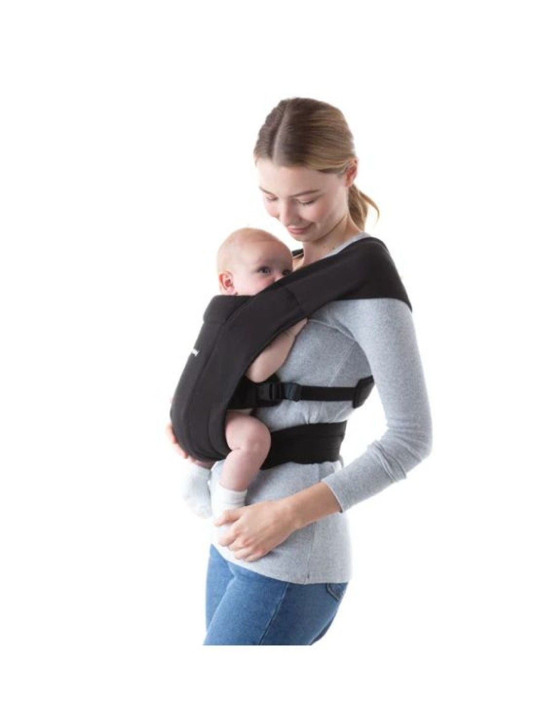 Ergobaby Embrace Soft Snug Knit Cozy Newborn Baby Carrier (Pure Black- Image 4)