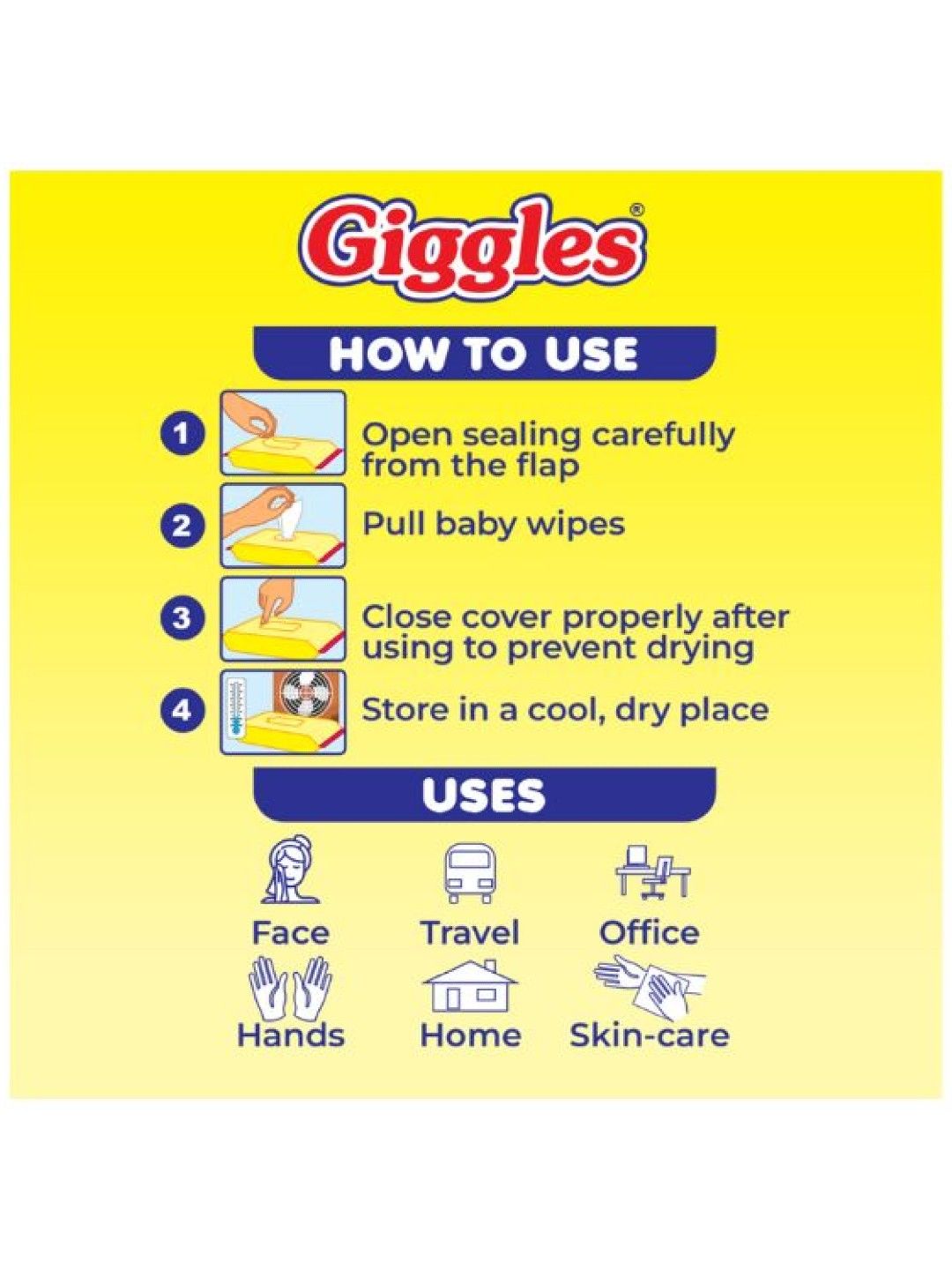 Giggles Wet Wipes Unscented 32s (No Color- Image 3)