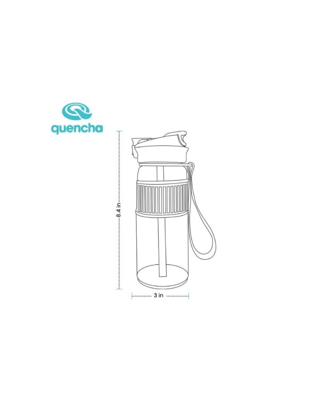 Quencha Travel Water Bottle with Built-in Straw and Dual Spout - 680ml (Forest Green- Image 4)