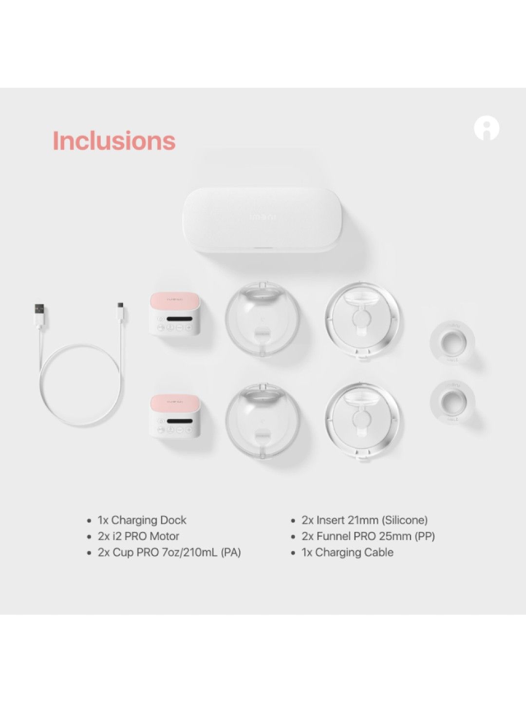 imani i2 PRO Double Wearable Breast Pump with Dock (No Color- Image 3)