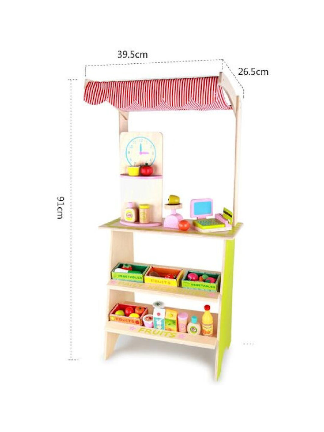 Tots Depot Wooden Grocery Booth (No Color- Image 3)