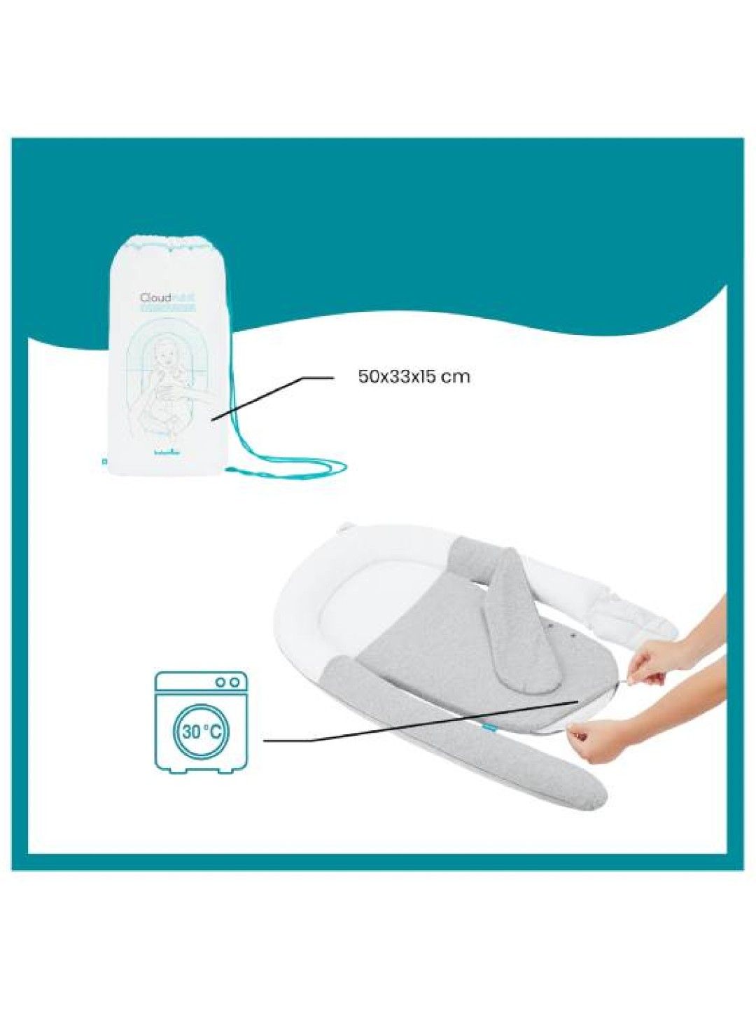 Babymoov Cloudnest Anti-Colic Newborn Lounger with Built-in Heating Pad (No Color- Image 3)