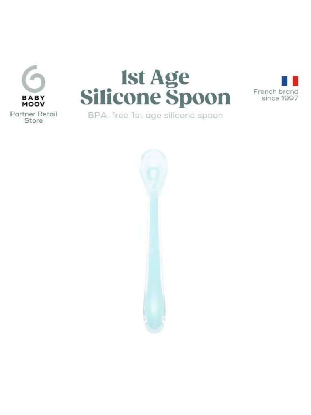 Babymoov 1st Age Silicone Spoon (Blue- Image 2)