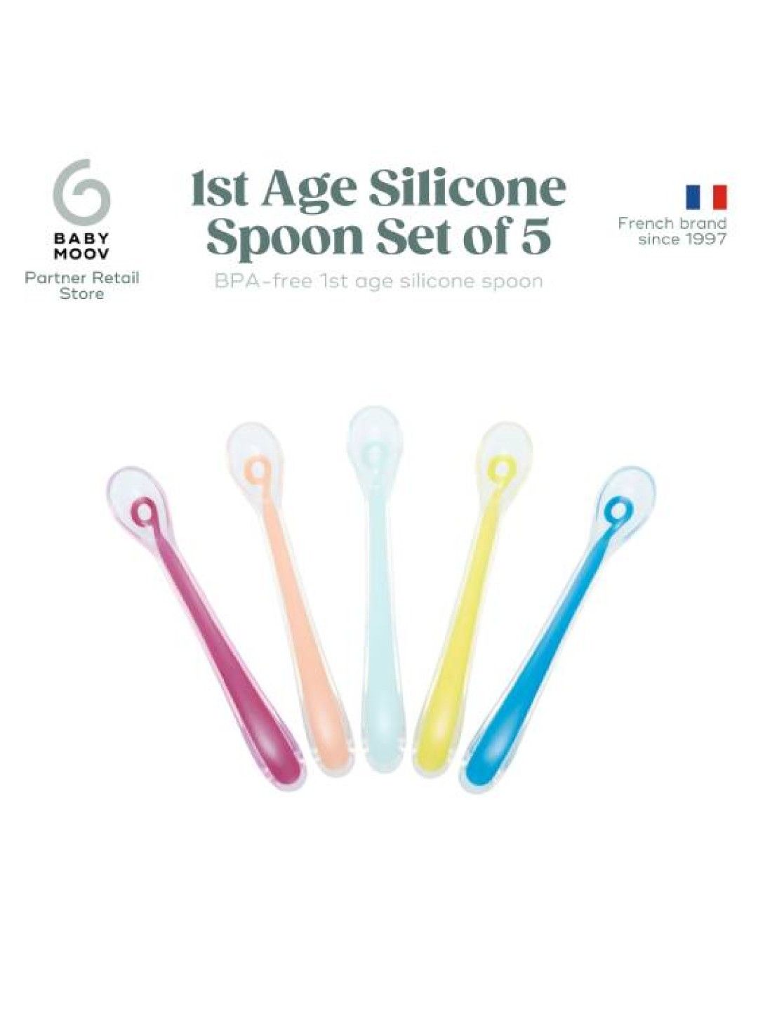 Babymoov 1st Age Silicone Spoon (Bundle of 5) (No Color- Image 2)