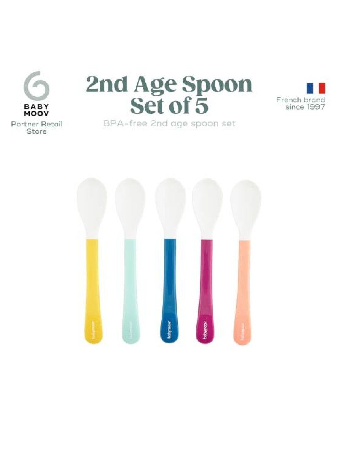 Babymoov 2nd Age White Head Spoon (Bundle of 5) (No Color- Image 2)