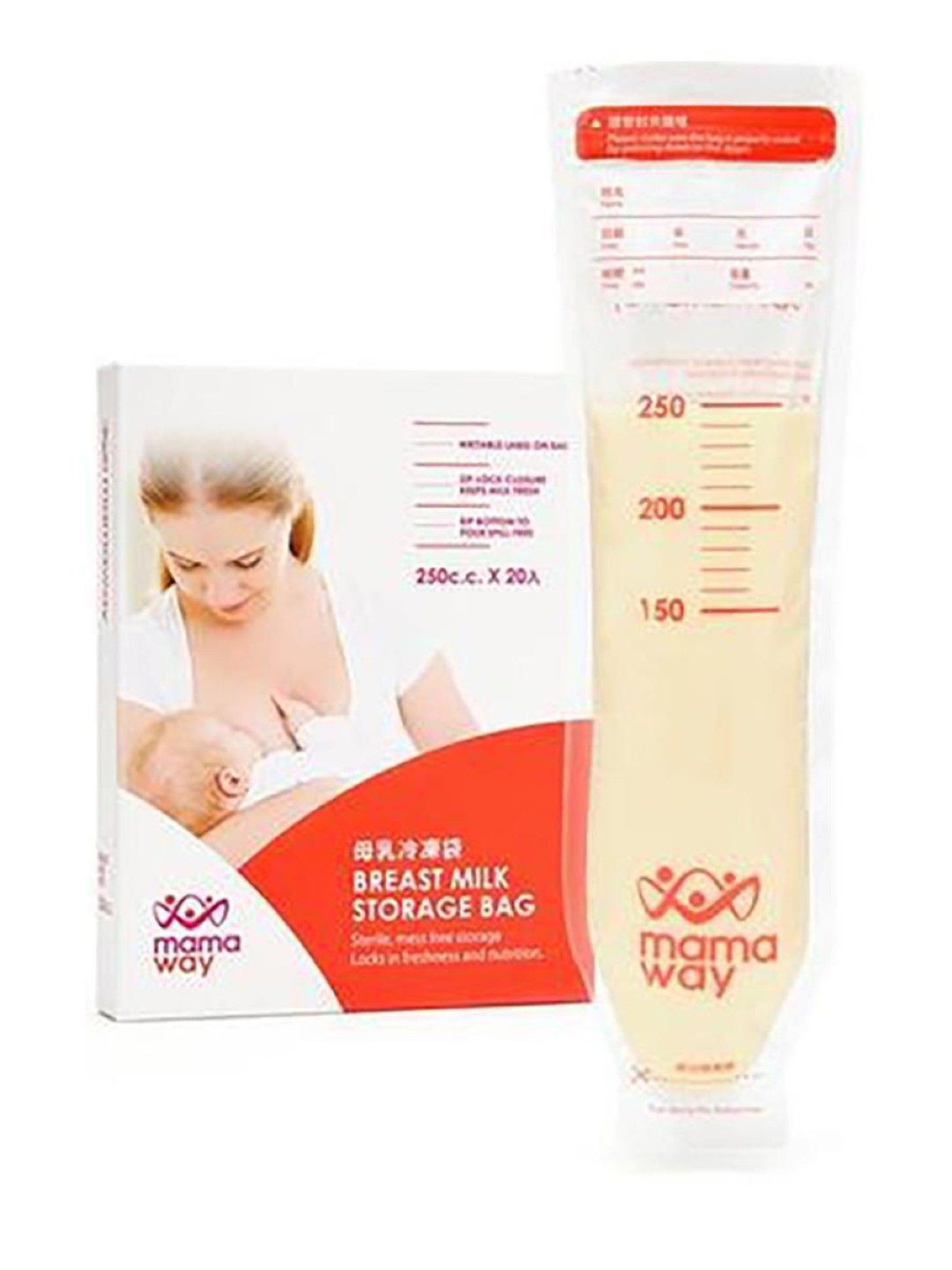 Mamaway (CLEARANCE) Breast Milk Storage Bag (250ml) (No Color- Image 1)