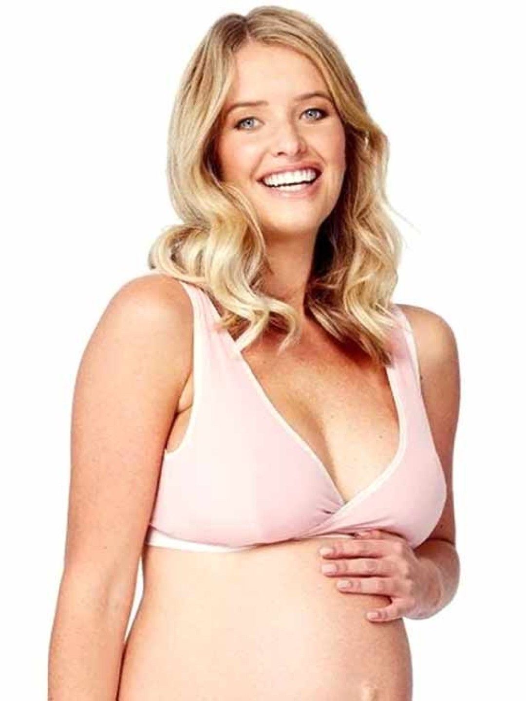 Mamaway (CLEARANCE) Crossover Sleeping & Nursing Bra With Cups - Pink (No Color- Image 2)