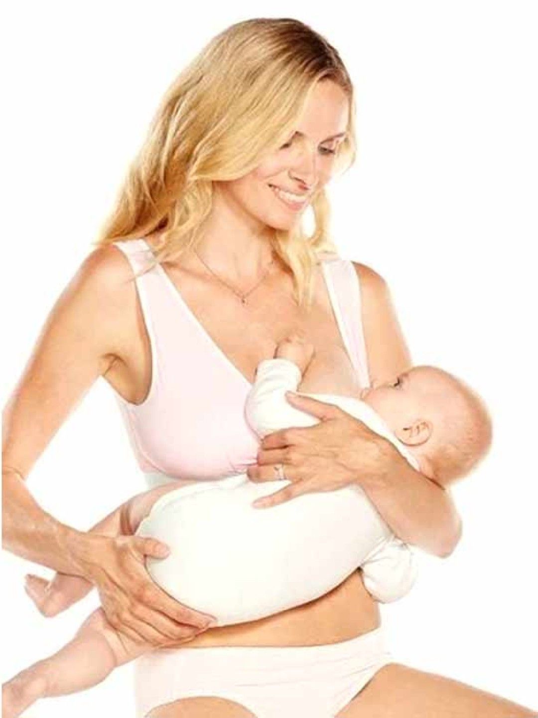 Mamaway (CLEARANCE) Crossover Sleeping & Nursing Bra With Cups - Pink (No Color- Image 4)