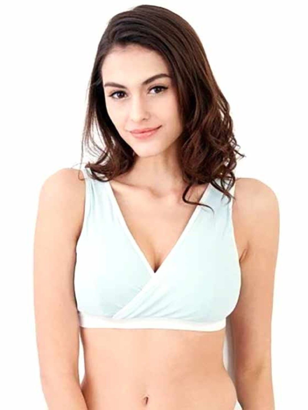 Mamaway (CLEARANCE) Crossover Sleeping & Nursing Bra With Cups - Blue (No Color- Image 1)
