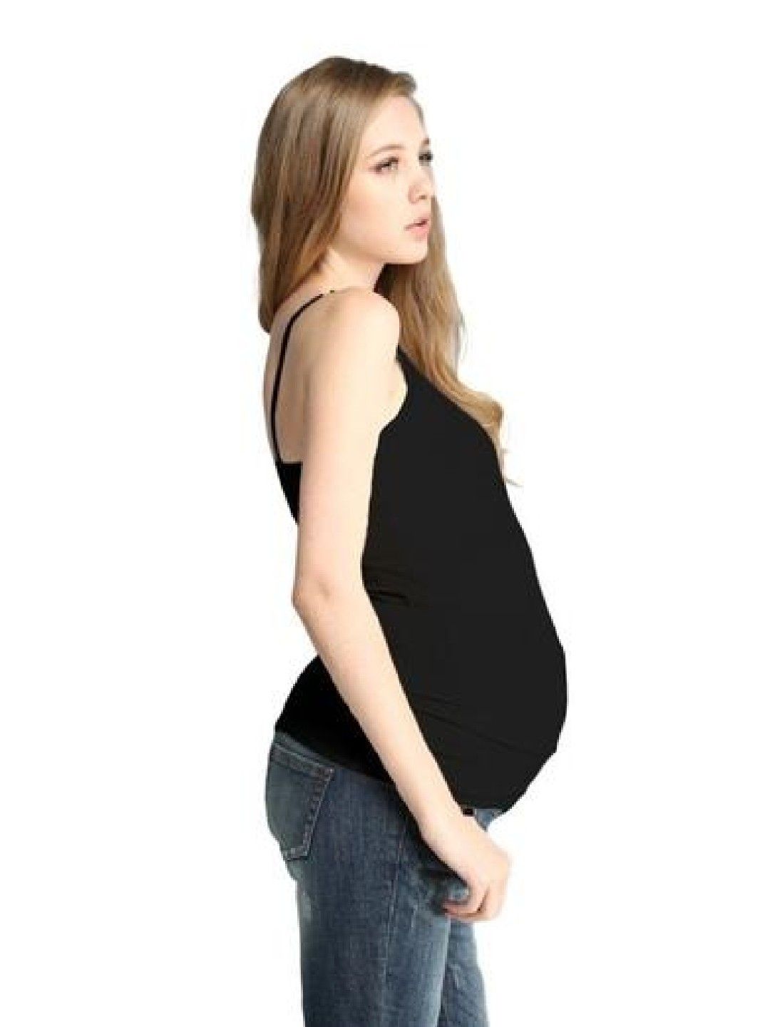 Mamaway (CLEARANCE) Breastfeeding Singlet With Built-in Bra - Black (No Color- Image 2)