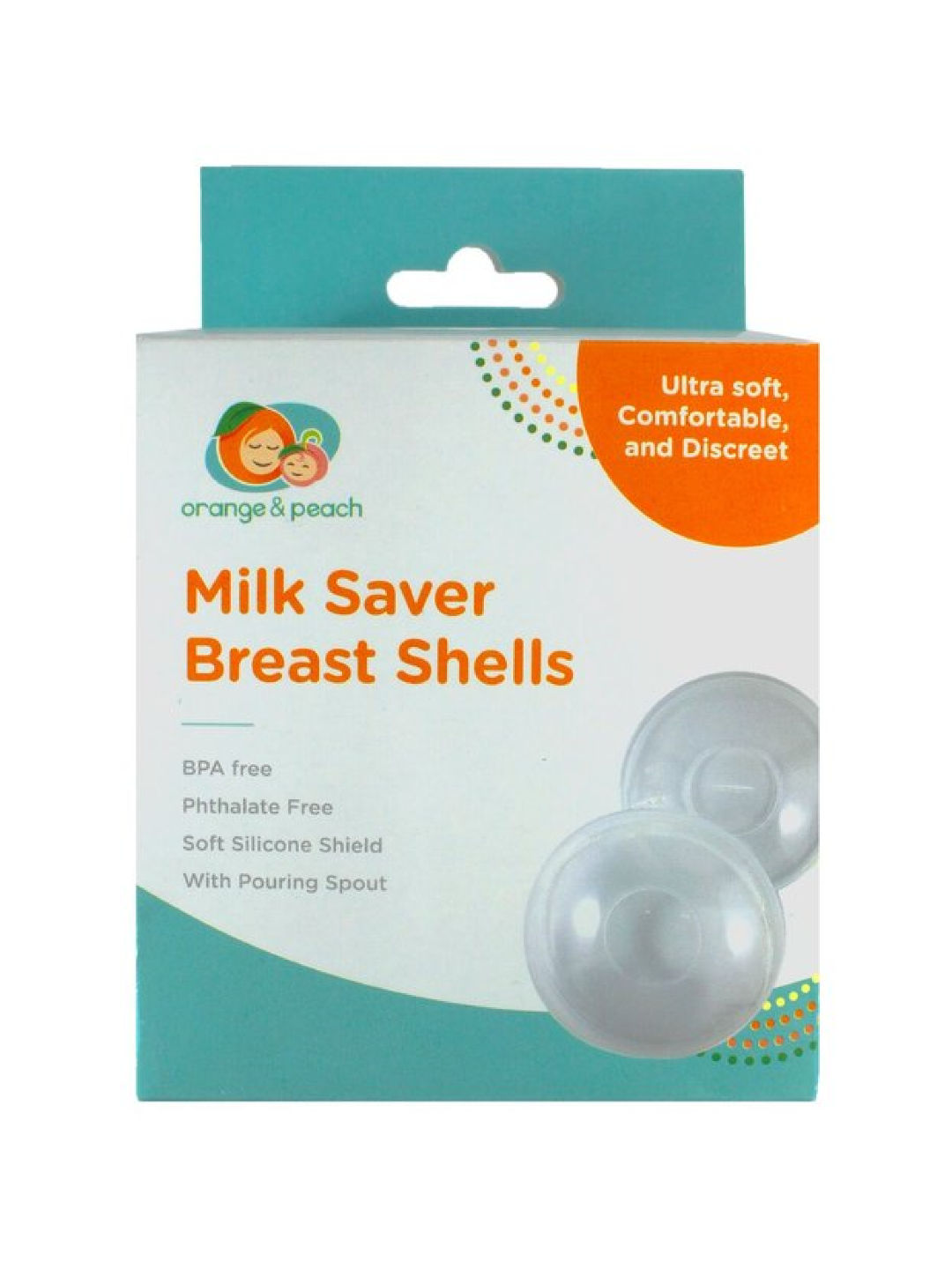 Orange & Peach Milk Saver Breast Shells (No Color- Image 2)