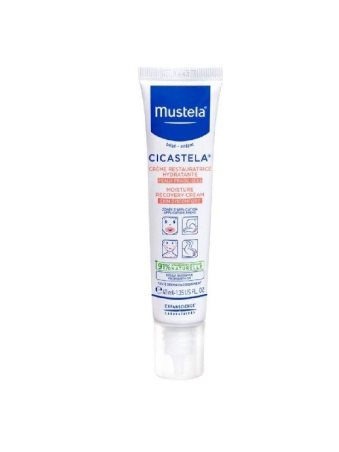 Mustela Cicastela Moisture Recovery Cream 40ml with FREE No Rinse Cleansing Milk 200ml (No Color- Image 2)