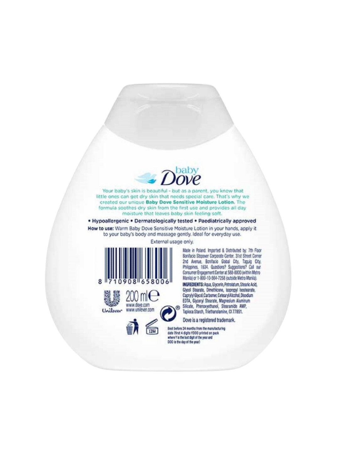 Baby Dove Baby Lotion Sensitive Moisture (200ml) (No Color- Image 2)