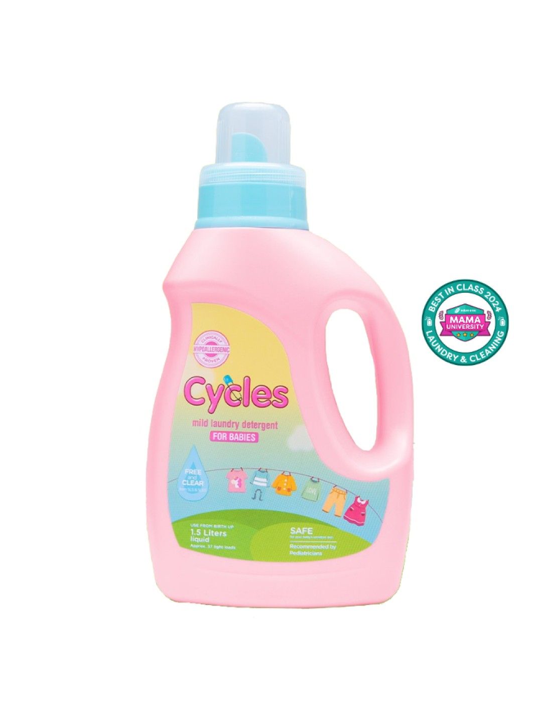 Cycles Mild Laundry Detergent Liquid 1.5L (No Color- Image 1)