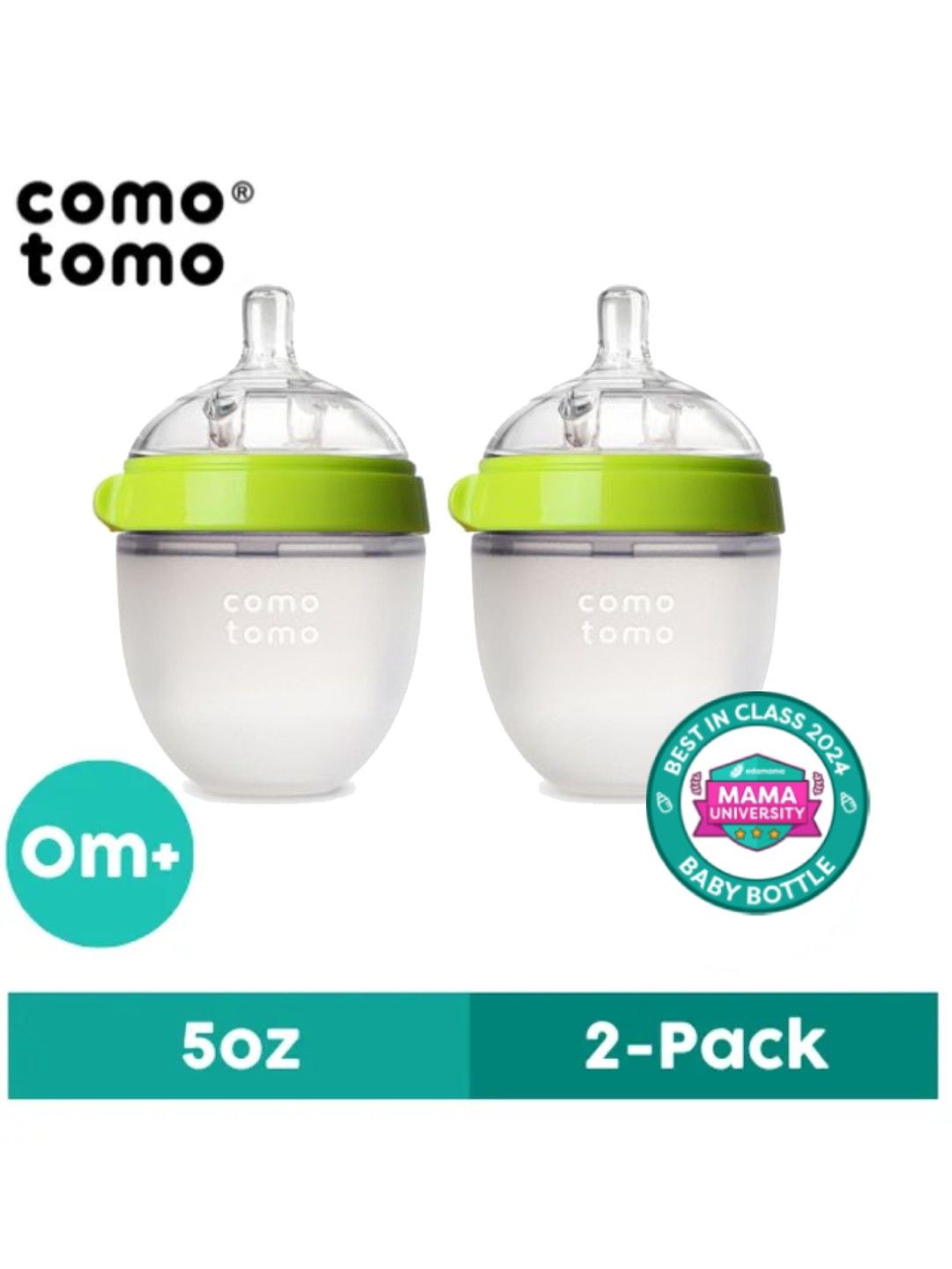 Comotomo Silicone Baby Bottle Twinpack (5oz)