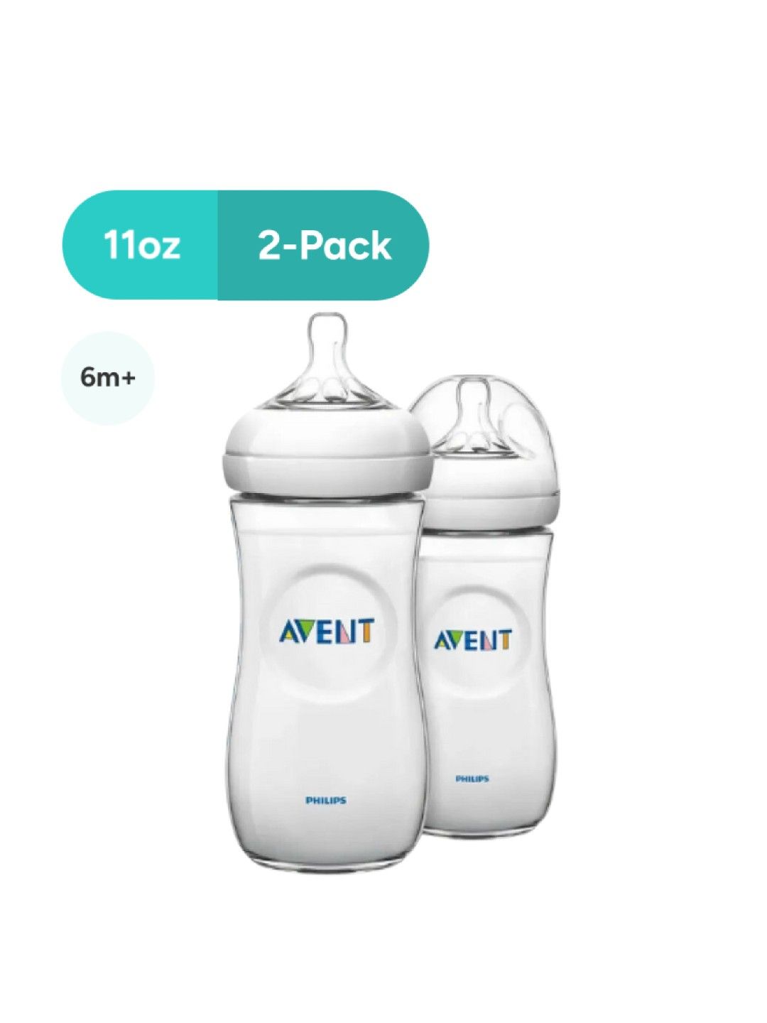 Avent Natural Baby Bottle 2-Pack (11oz) (Natural- Image 1)