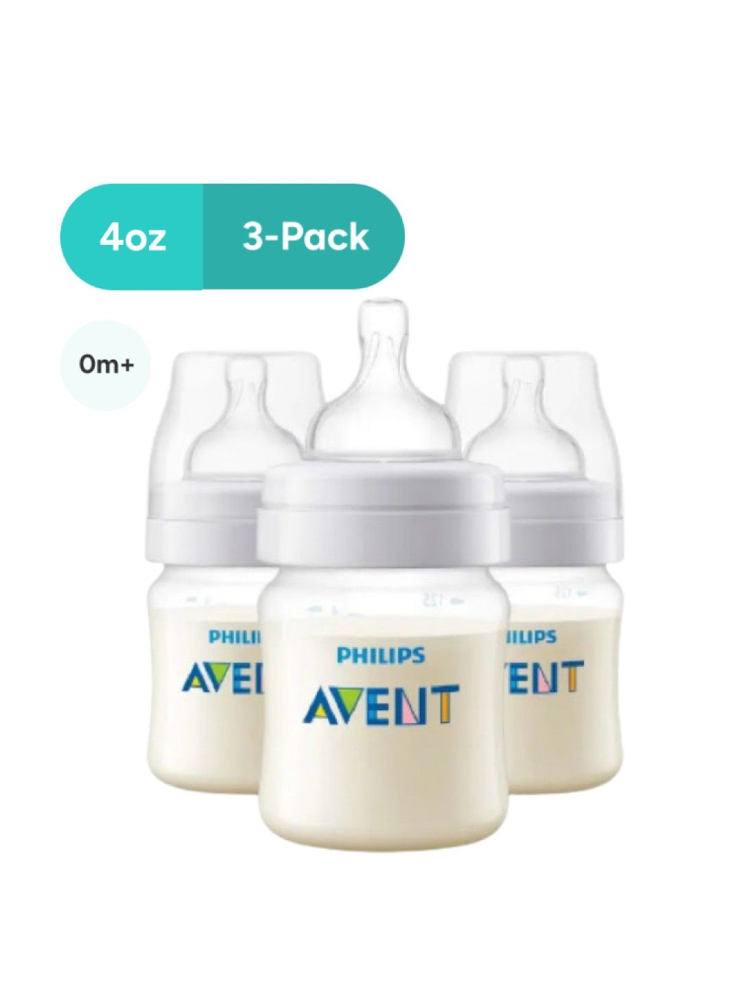 Avent Anti-colic Baby Bottle 3-Pack (4oz)